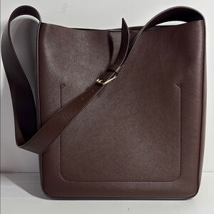 Mansur Gavriel Italy Brown Expresso Leather Derby Bag